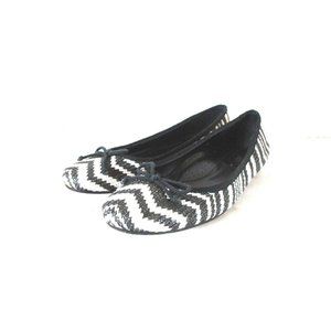 Vaneli Black White Bow Flat Loafer Slip On Comfort Shoe Women's 9M (SW19)pm1